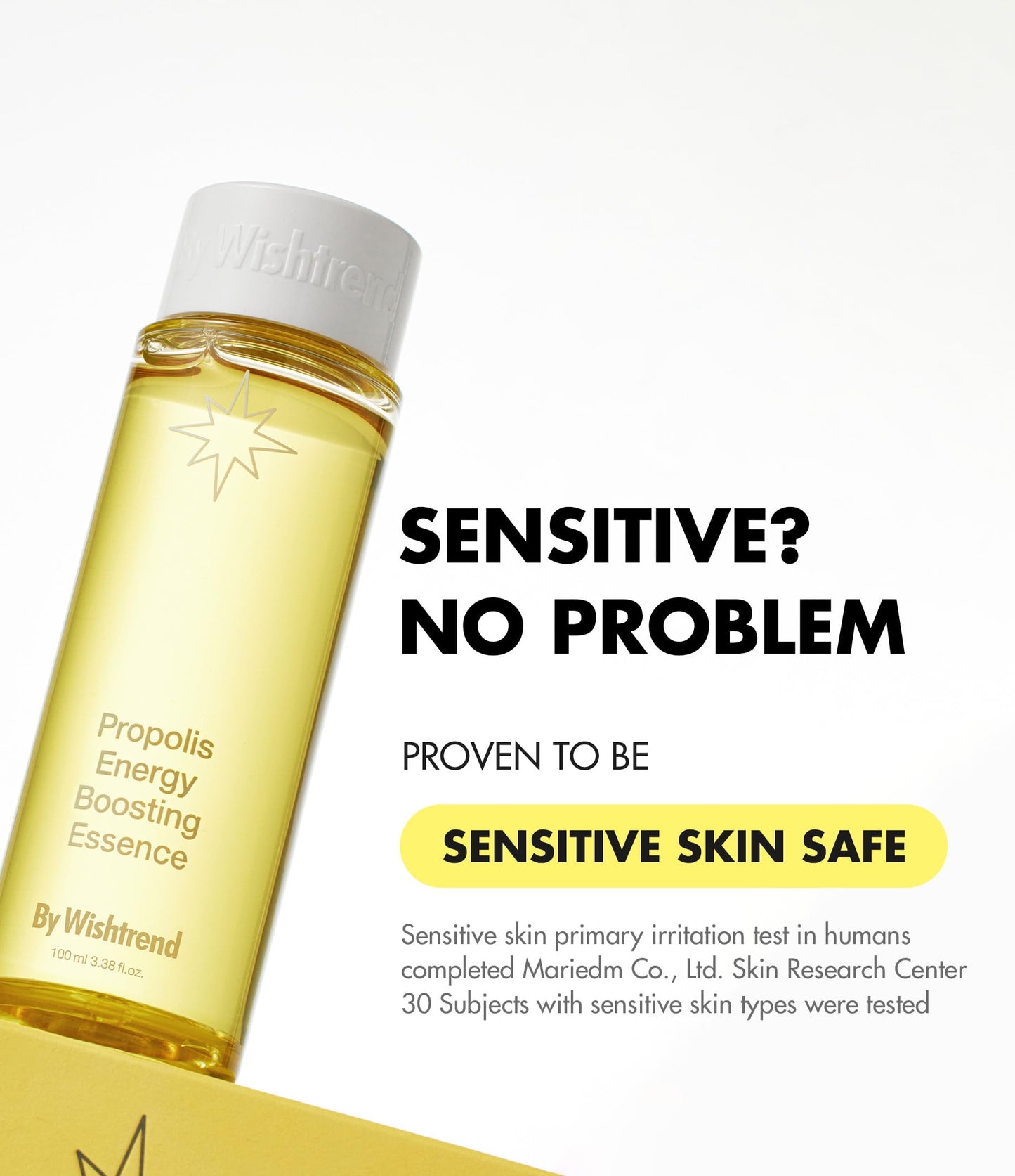 By Wishtrend Propolis Energy Boosting Essence, First Treatment Essence with Vitamin C, 1st Step Hydrating Toner Booster for Glowing Skin, 100ml (New Package)