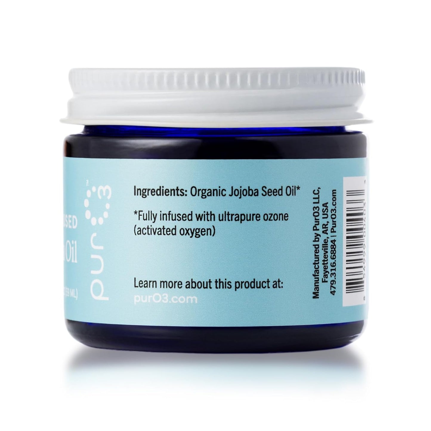 Ozonated Jojoba Oil – Organic Skincare Lotion for Face & Body | Oxygenated Moisturizer in Glass Jar – 2 oz
