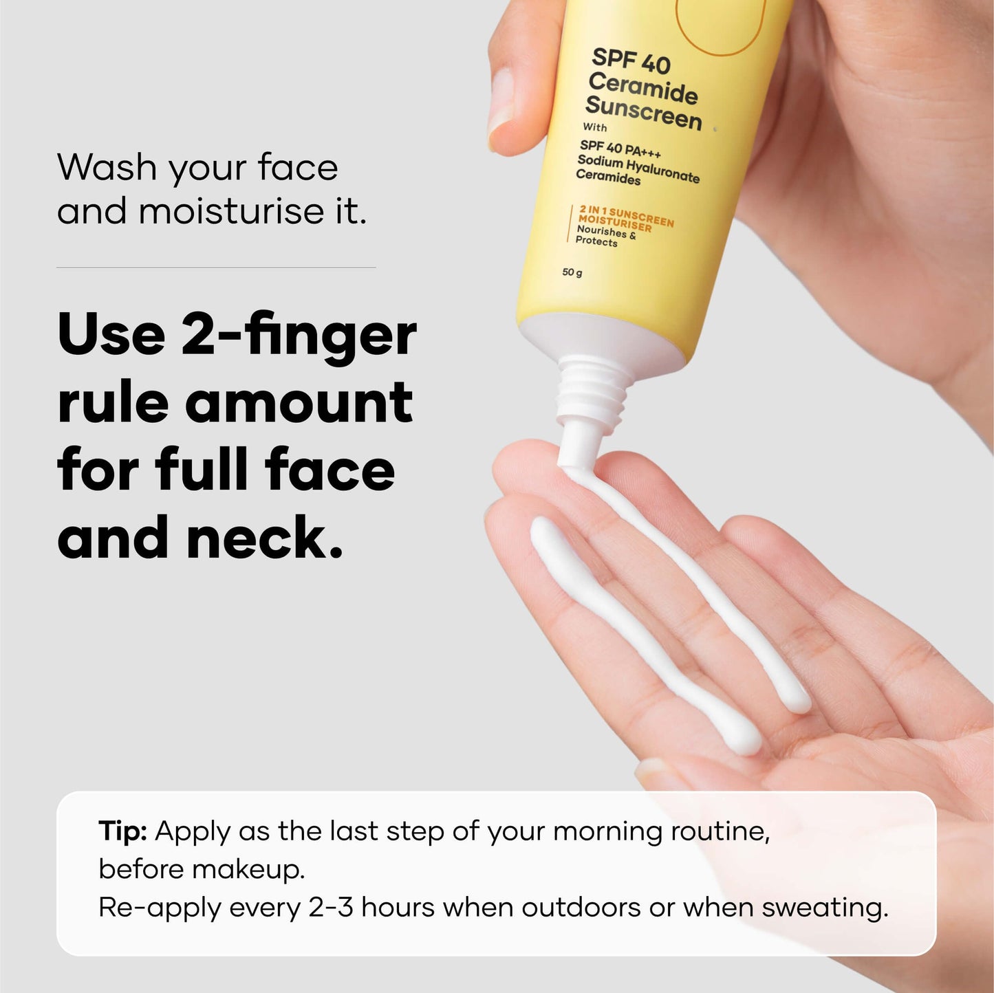 Cureskin SPF 40 Ceramide Sunscreen with Hyaluronic Acid & Ceramides | 2-in-1 Sunscreen Moisturizer, Broad Spectrum, SPF 40 & PA+++, 1.76 Ounce (Pack of 1)