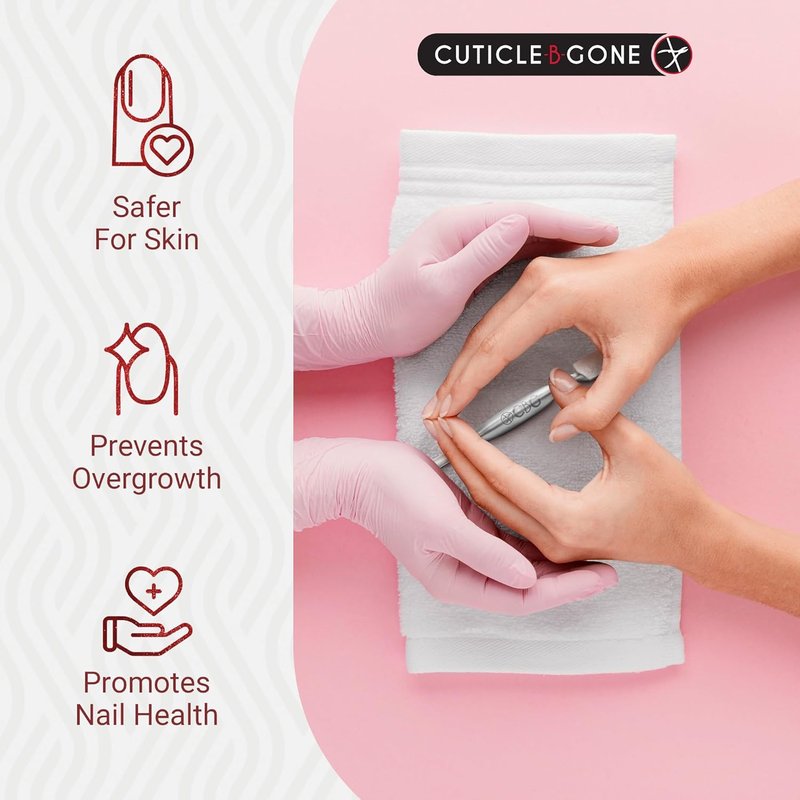 Nail Care Cuticle Remover Tool - Gentle Grooming for Nails | Travel Ready with Interchangeable Attachments