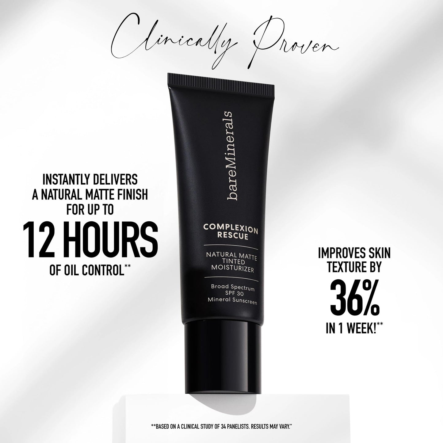bareMinerals Complexion Rescue Natural Matte Tinted Moisturizer, Spice 08, Vegan, Cruelty-Free & Dermatologist-Tested