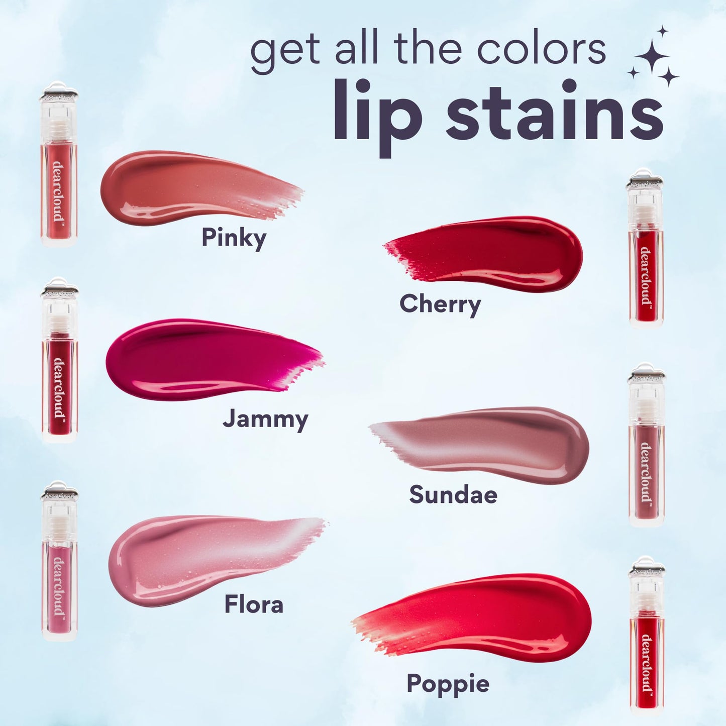 dearcloud Color Crush Lip Tint – Lip Gloss for Women – Tinted Lip Balm with Squalane – Pinky (0.13 oz)