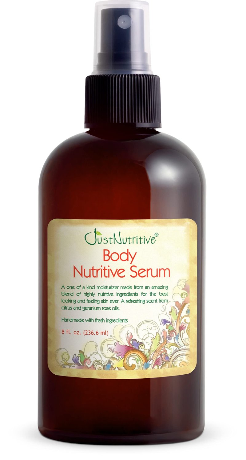 Just Nutritive Tanning Accelerator Body Oil, Natural Tan Enhancer for Outdoor Sun and Tanning Bed, Hazelnut Avocado Walnut and Vitamin E, Deep Moisture, No Fillers No Water, Made in USA, 8 oz