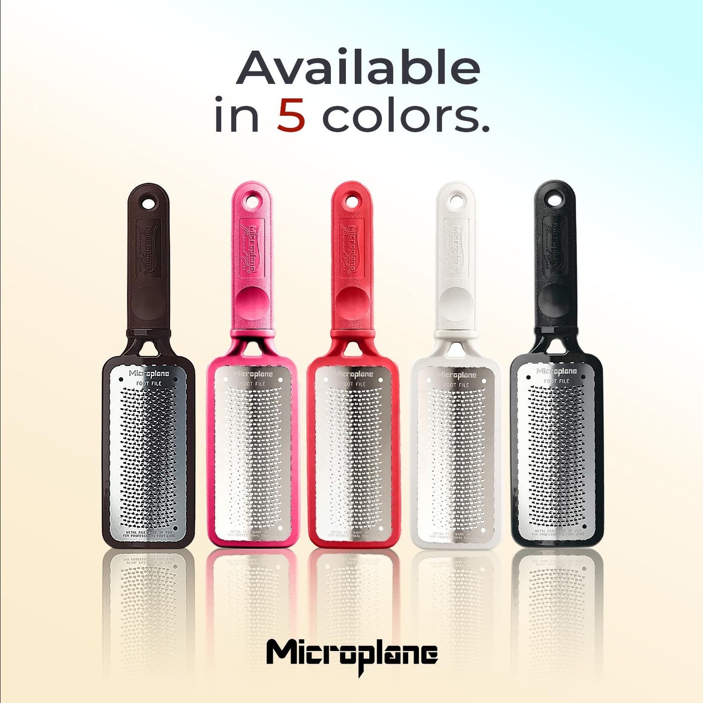 Microplane Colossal Foot File Scraper - The Original Stainless Steel Foot Rasp, Dead Skin/Callus Remover for Feet, Gentle Foot Scrubber, Pedicure Tools for Salon-Quality Foot Care, White
