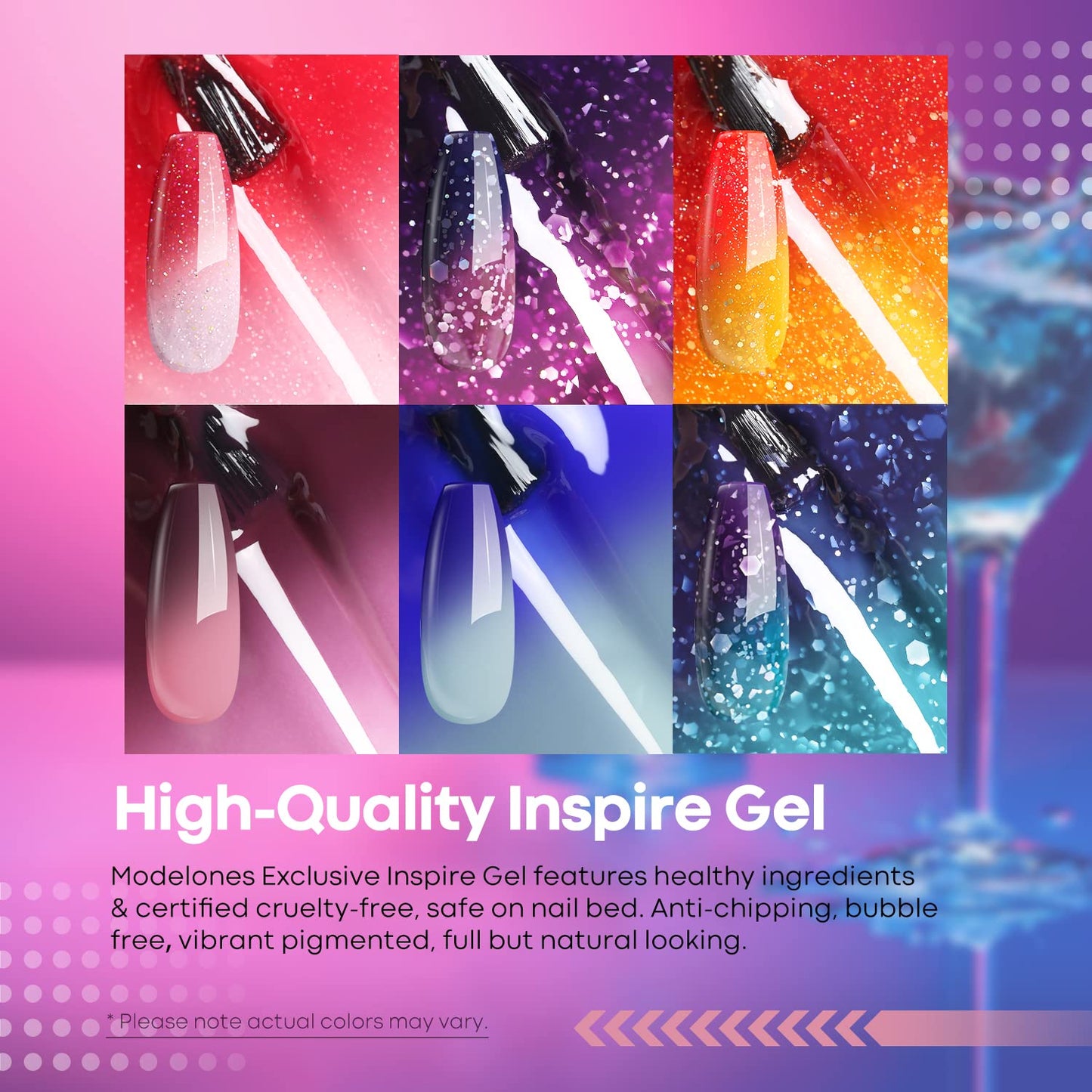 modelones 8Pcs Color Changing Gel Nail Polish and Base & Top Coat Set