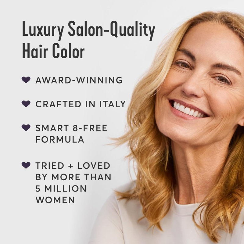 Radiant Hair Color Kit - 8.5NNA Dark Neutral Blonde | 100% Gray Coverage, PPD-Free & Ammonia-Free, 1 Pack
