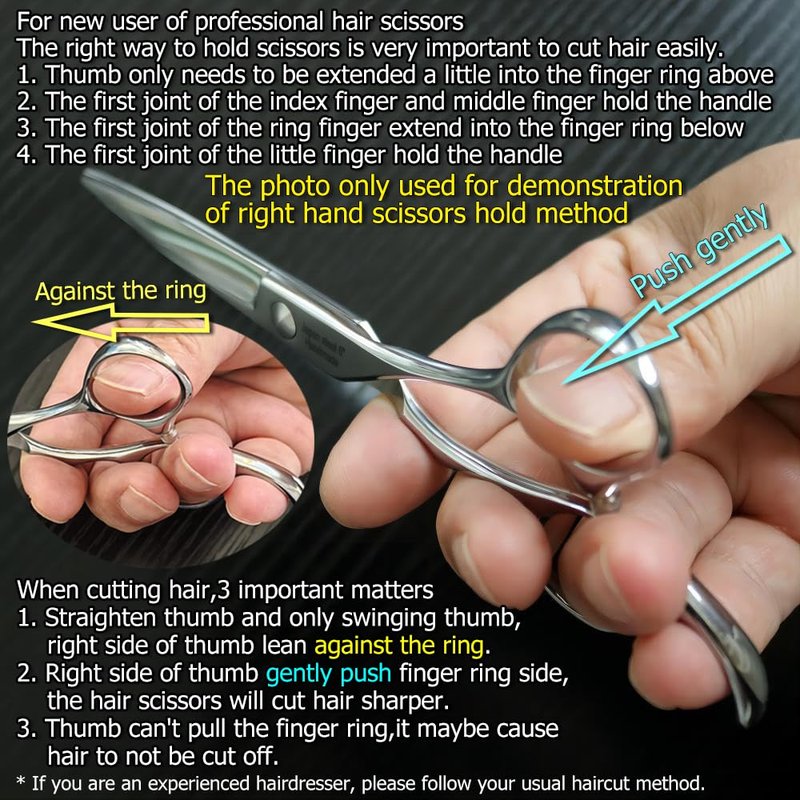6" Hair Cutting Scissors to Cut Hair Cutting Shears Professional Haircut Hairdresser Scissors 440C KINSARO for Hairdresser Barber or Home Use