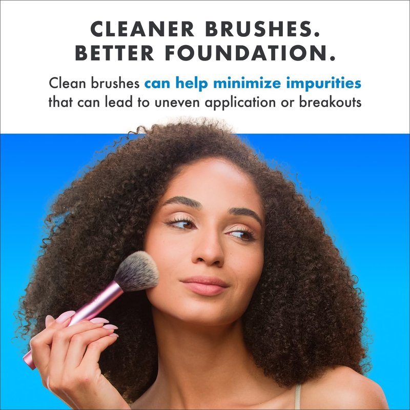 Cinema Secrets Original Blue Vanilla Makeup Brush Cleaner Solution - Professional Cleanser for Makeup Brushes - Quick-Drying, Rinse-Free Formula - Removes Stubborn Waterproof Make Up (2 fl oz)