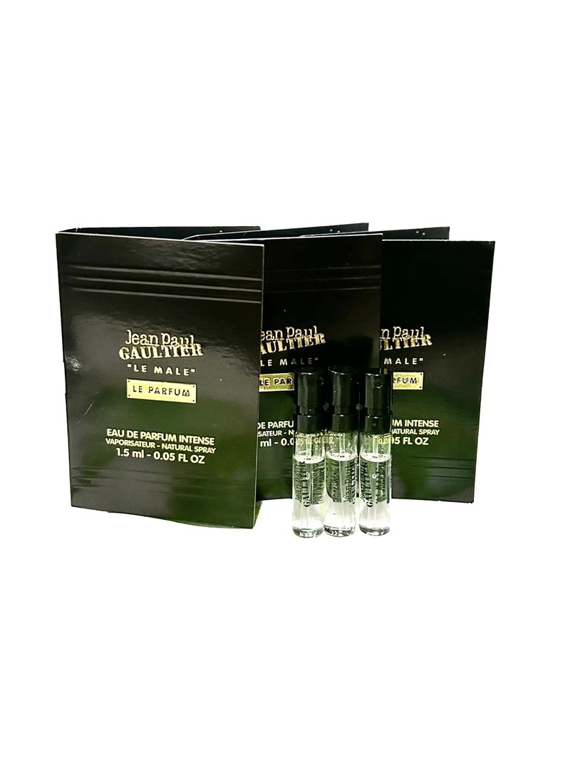 Jean Paul Gaultier Le Male Le Parfum - Intense Men's Eau De Parfum Sample Spray | Set of 3 (1.5 ml Each)