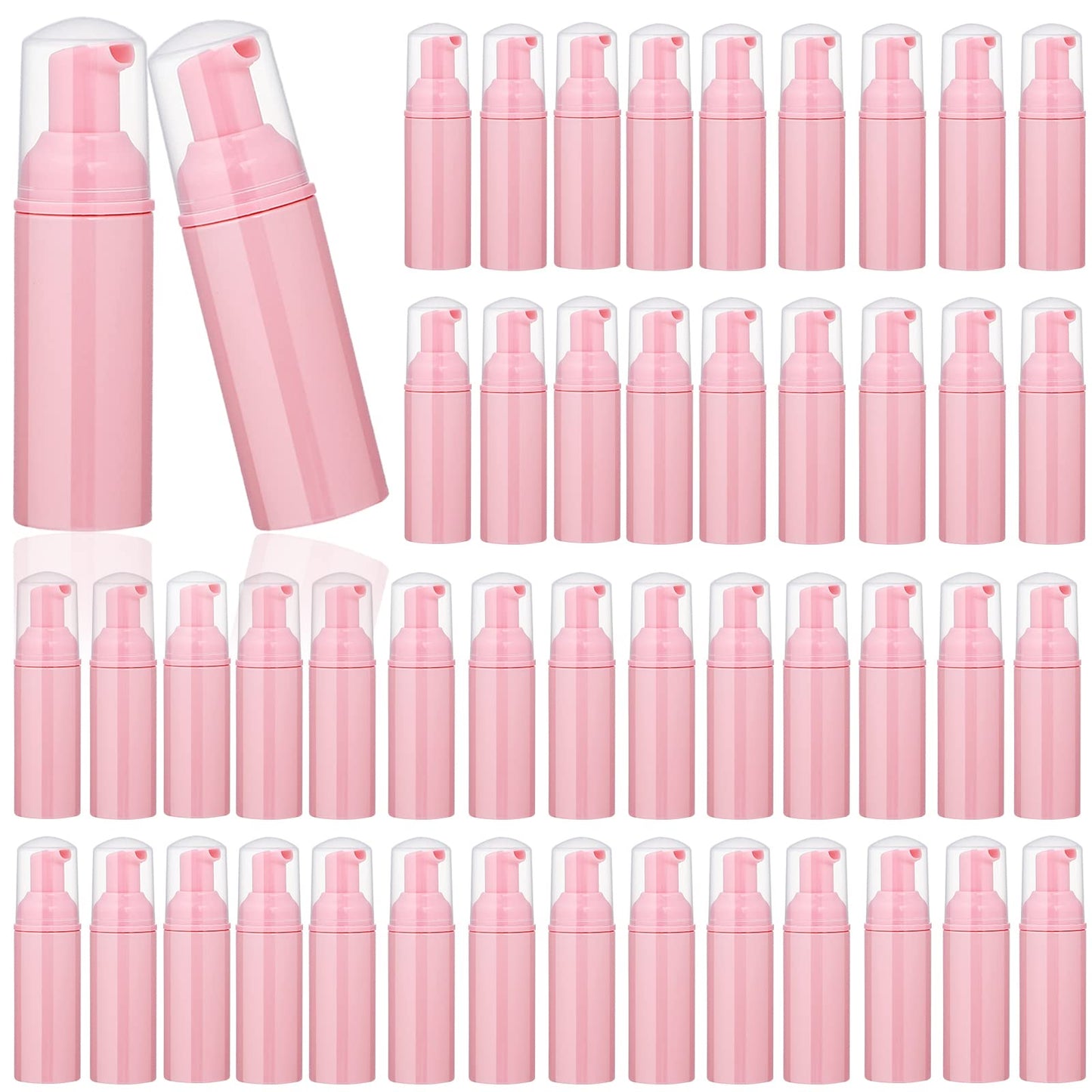 Tzirci 50 Pack 2 oz Foam Pump Bottles, Refillable Soap Dispenser, Daily Use