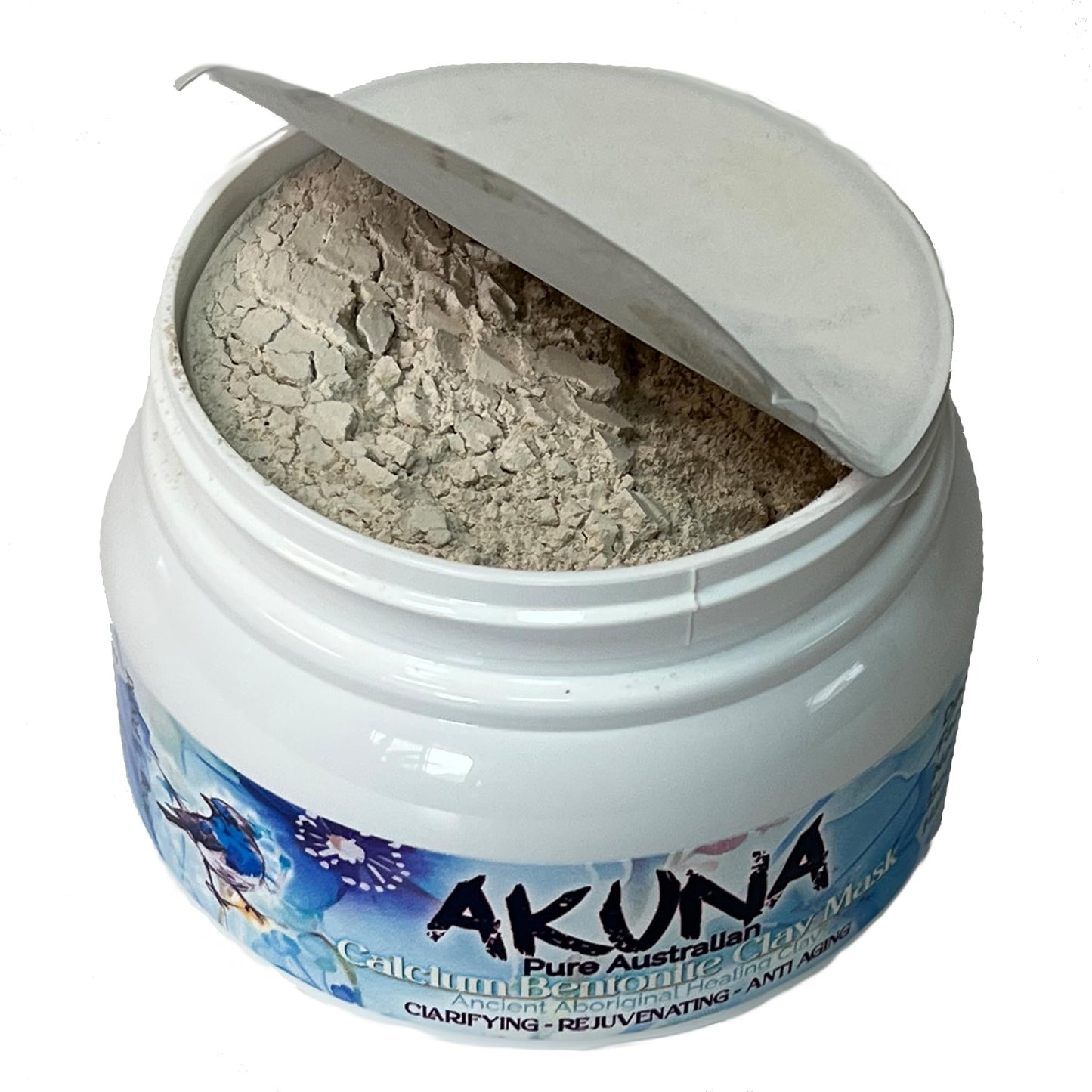AKUNA Ancient Australian Healing Clay, Calcium Bentonite Clay Mask Powder- Essential Facial Skincare for Detox, Rejuvenating, Anti-Wrinkle, Blackhead removal and Blemish Control
