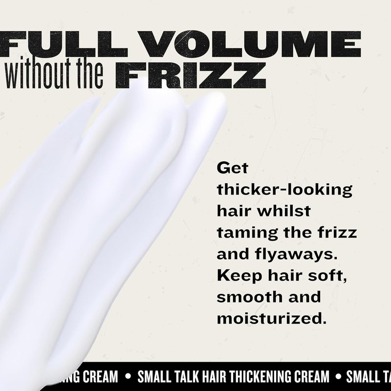 TIGI Bed Head Hair Thickening Cream | Small Talk 3-Pack - Moisturizing Volumizing Formula for Smoother, Thicker Hair - 8.12 Oz Each