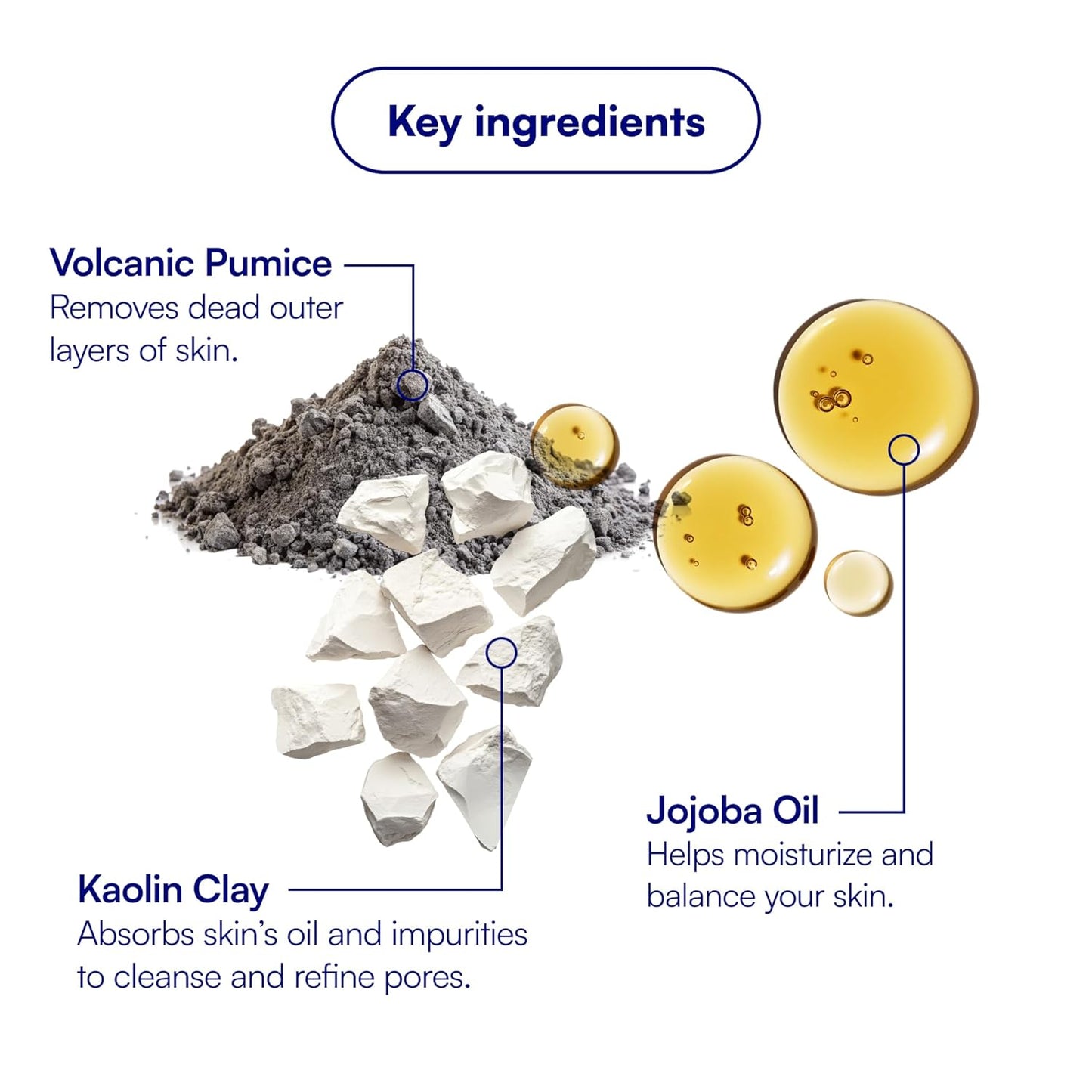 Microdermabrasion Scrub - Smoothing Volcanic Pumice & Kaolin Clay | Tightens Pores & Brightens Skin | 3.4 fl oz