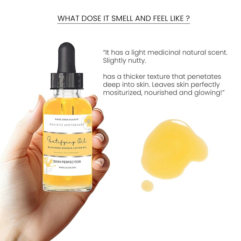 Organic Cold Pressed Black Seed & Rosehip Oil | Anti-Aging Facial Serum for Hydrated, Glowing Skin (1 FL OZ)