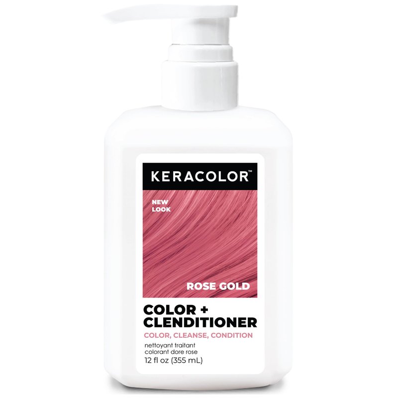 Keracolor Clenditioner ROSE GOLD Hair Dye - Semi Permanent Hair Color Depositing Conditioner, Cruelty-free, 12 Fl. Oz.