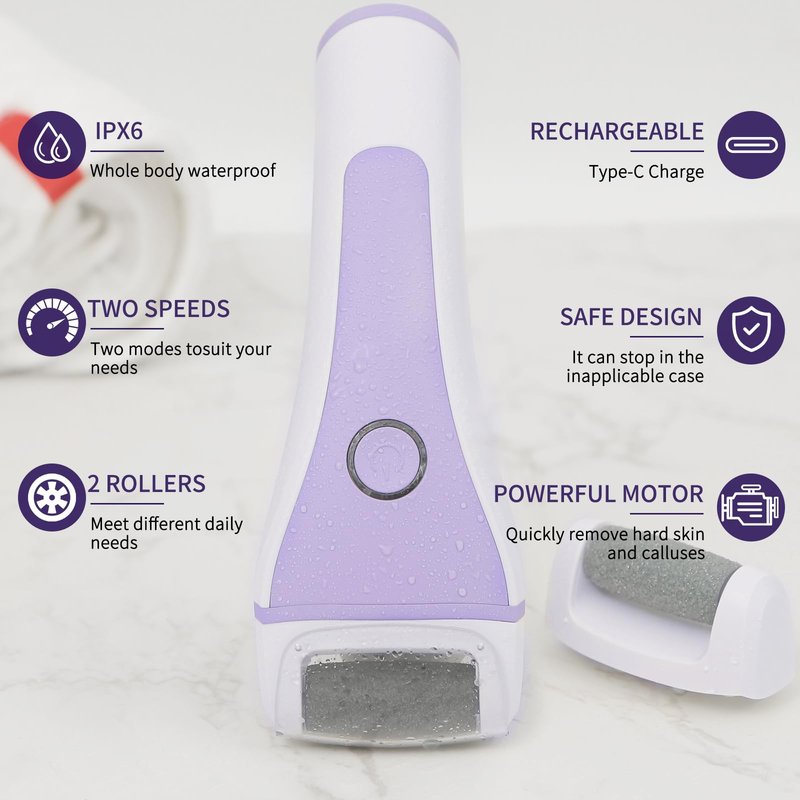 YUMiFiER Electric Callus Remover for feet,Rechargeable Foot File Electronic Pedicure Tools Kit for Calloused Removal, Waterproof Electric Foot Scrubber Duty Feet Care for Heels Dead