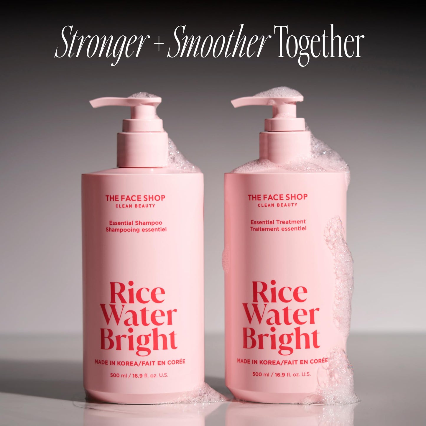 The Face Shop Rice Water Bright Essential Shampoo, Rice Protein Hair Care for Strengthening Dry & Damaged Hair, Korean Shampoo, Hair Growth, Anti-Frizz, Anti-Hair Loss, Breakage Control, Sulfate Free