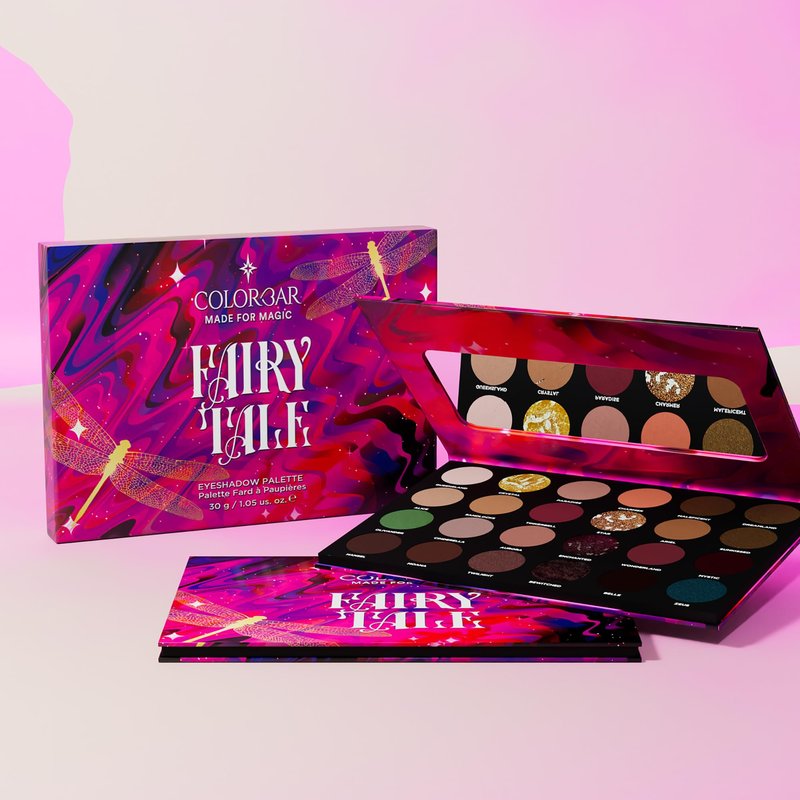 Colorbar Eyeshadow Palette - Richly Pigmented Glitter Eyeshadow - Crease-Proof and Velvety Smooth - Long-lasting Wear - Fairy Tale - 1 oz