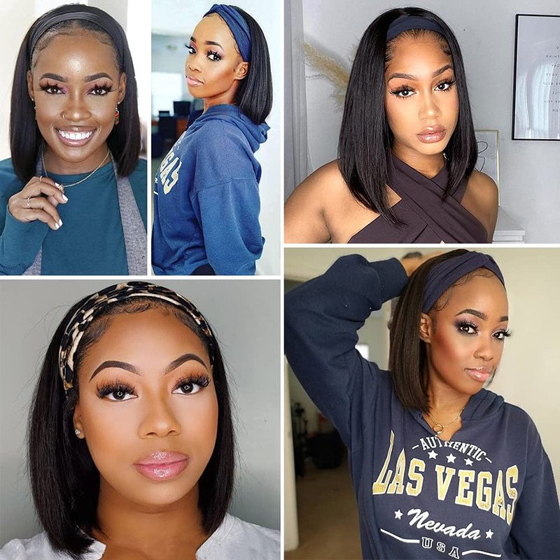 Human Hair Bob Wig - Glueless Short Straight Style for Black Women | 150% Density, 8 Inch