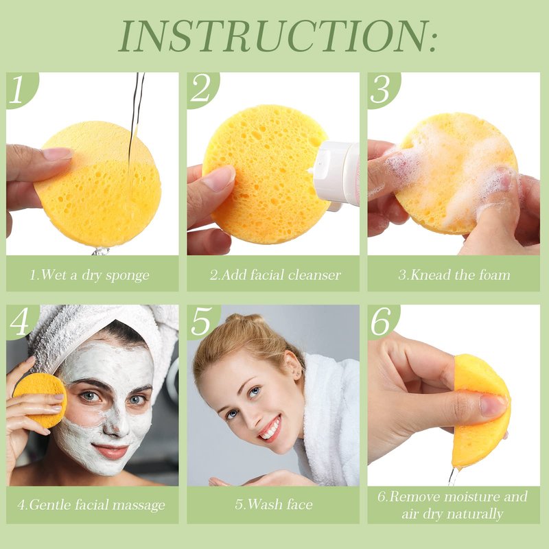 150 Pcs Compressed Facial Sponges Natural Cosmetic Spa sponges 2.5 Inch for Women Facial Cleansing Exfoliating Mask, Makeup Removal Pads