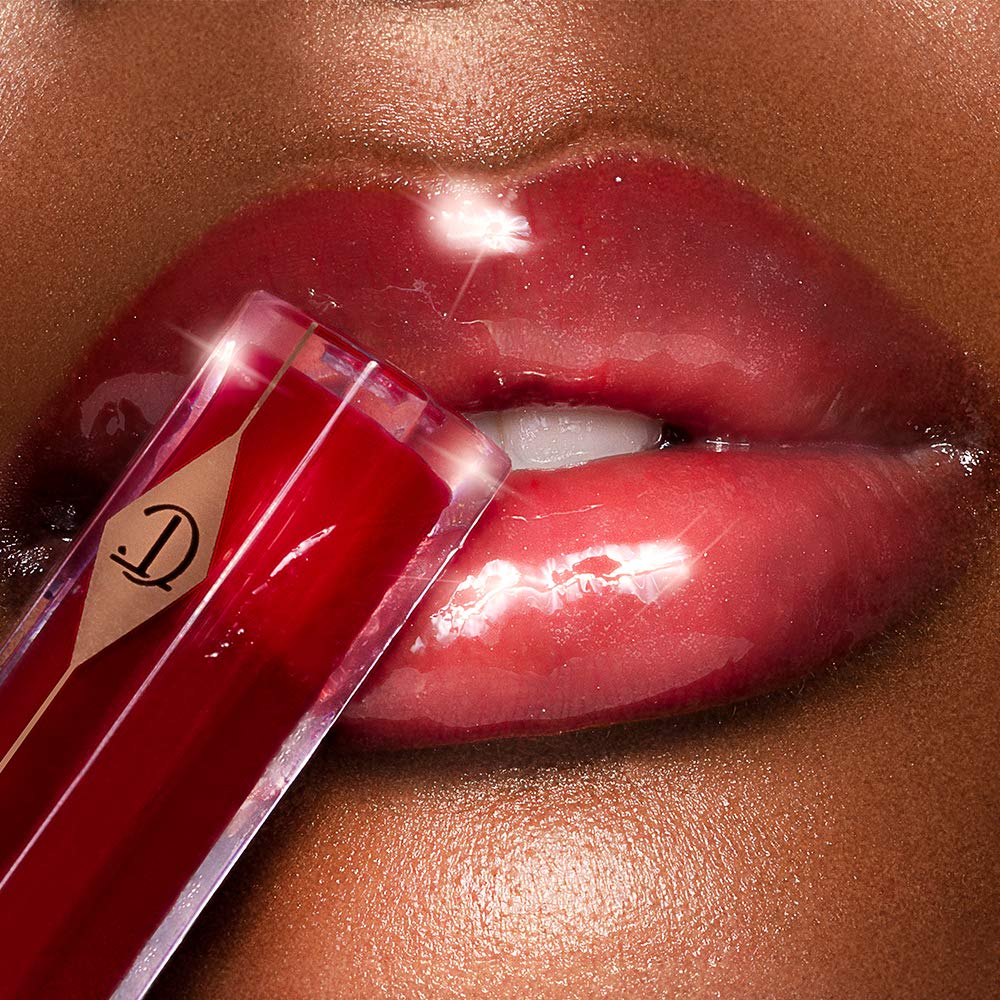 Charlotte Tilbury Lip Lustre Hydrating Lip Gloss - High Shine Non-Sticky Formula with Lotus Extract - Long Lasting Moisturizing Makeup, Velvet Soft Finish - Candy Darling, Fuchsia