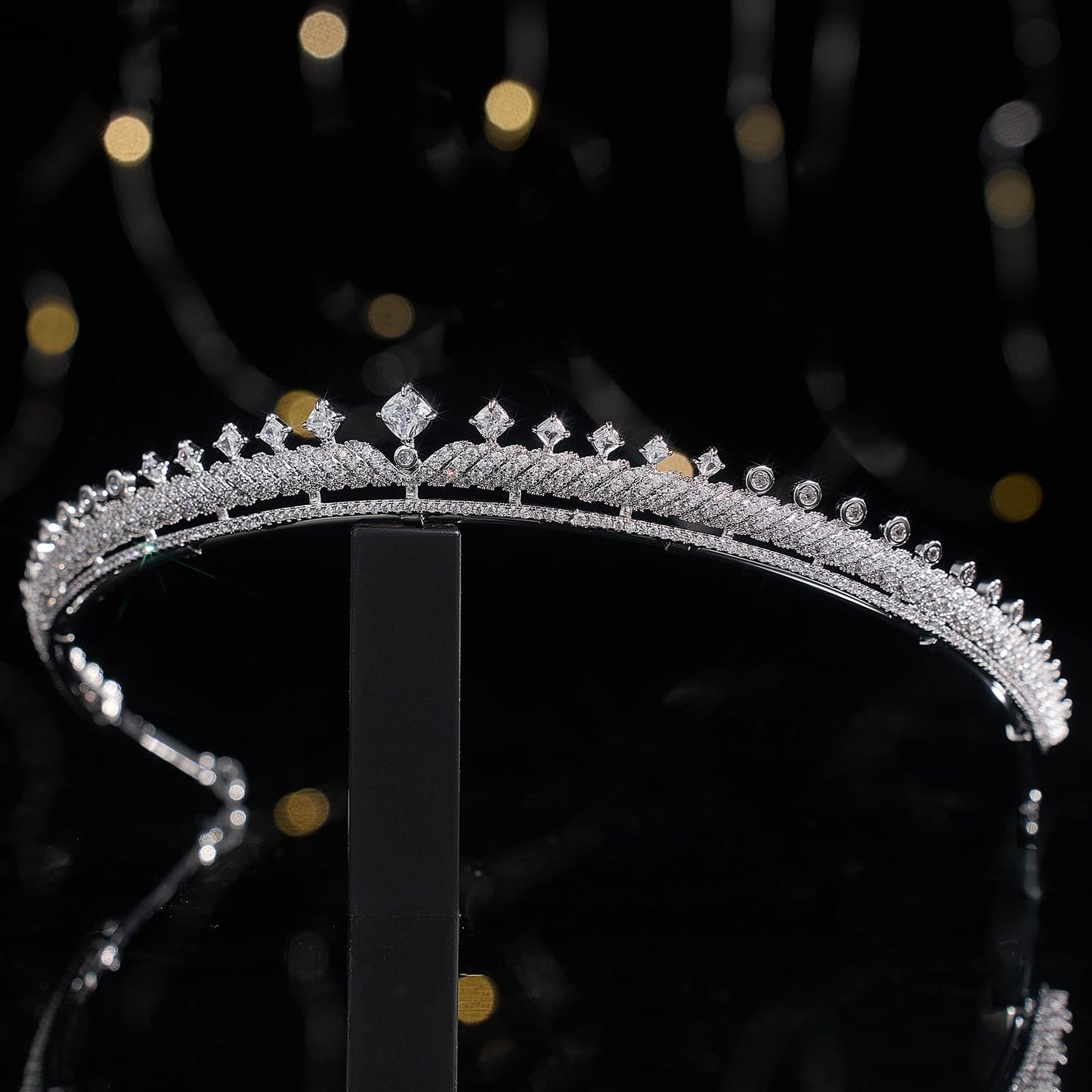 Sparkly Small Zircon Wedding Crowns and Tiaras for Women Cubic Zirconia Quinceanera Crown Sweet 16 Tiara Little Silver Gold Headband Crystal Headpieces Coronas Para 15 Anos Quinceaneras 2024 (Silver