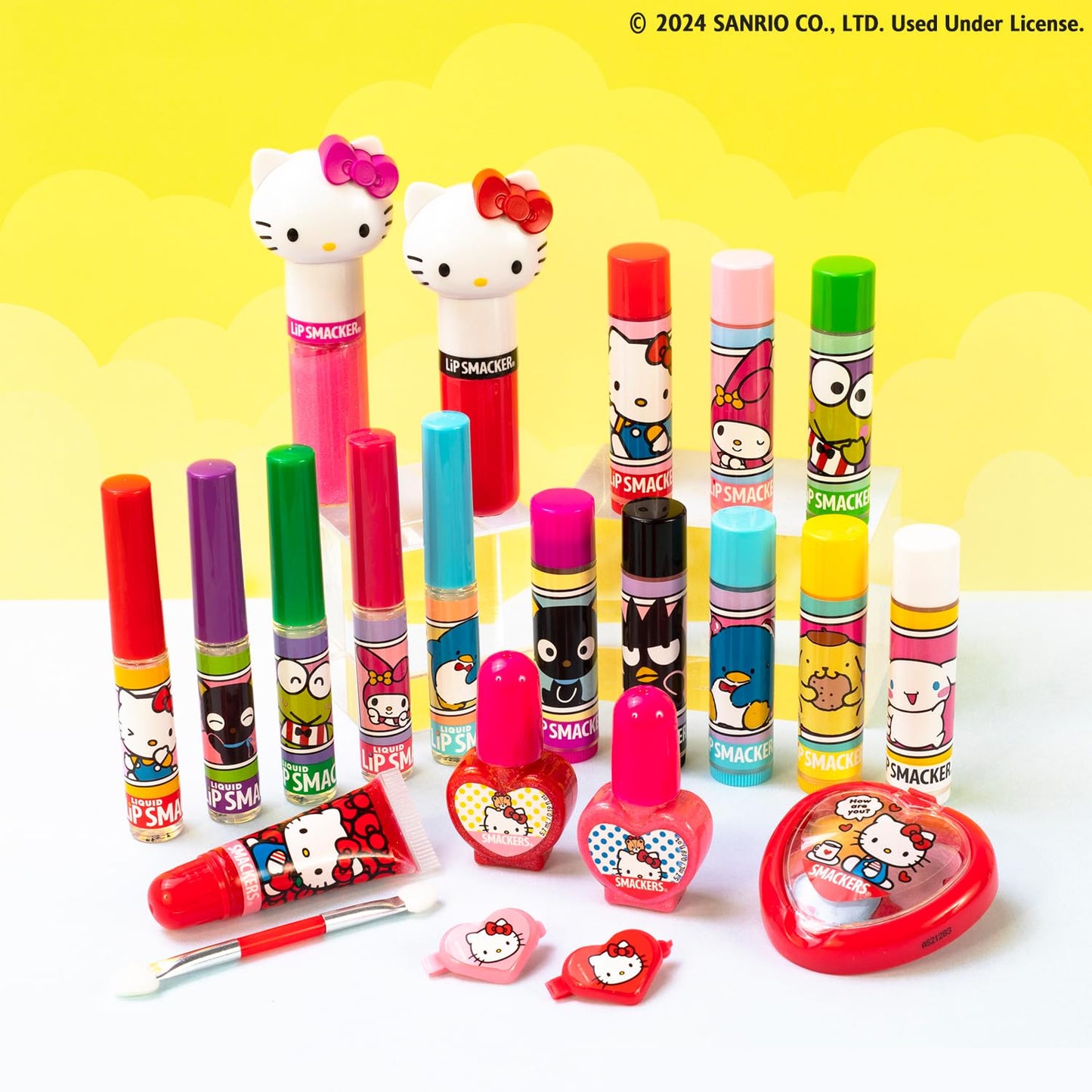 Hello Kitty Flavored Lip Balm Set - 8-Piece Hydrating Collection | My Melody, Little Twin Stars, Chococat
