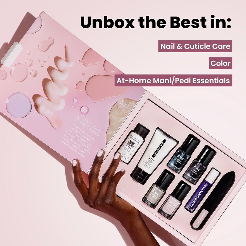 Nail Polish Set - Complete Manicure Essentials with Cuticle Tools | Vibrant Colors & Long-Lasting Finish