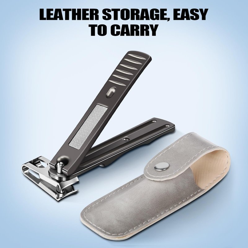 Senior Rotating Nail Clippers for Thick Toenails, Large Fingernail Clippers for Seniors - Ideal Christmas Stocking Stuffers Gifts for Dad Mom (Light Gold)