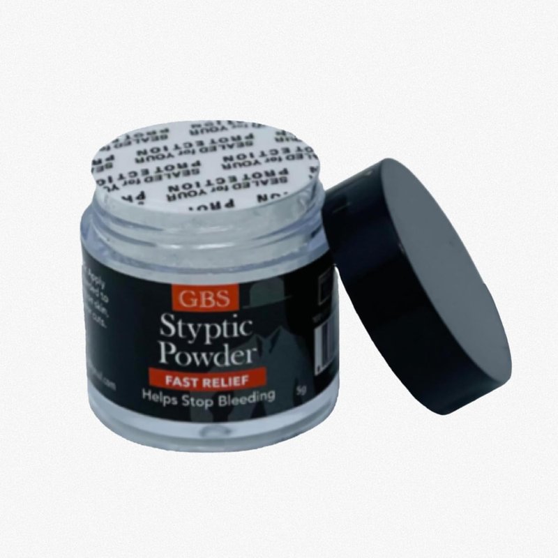 G.B.S Styptic Powder Vials - Stop Bleeding Fast for Cuts & Nosebleeds | First Aid Kit (.18 oz, 12 Pack)