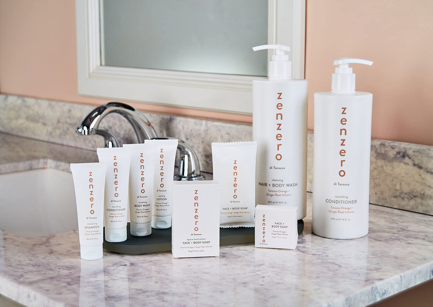 RAPSI, FRANCOFONTE BARONESSA CALI, SICILY, ITALY ZENZERO 2-in-1 Cleansing Hair and Body Wash Tarocco Orange + Ginger Root, Ginger and Citrus Body Wash and Shampoo 475 ml / 16.0 Fluid Ounce