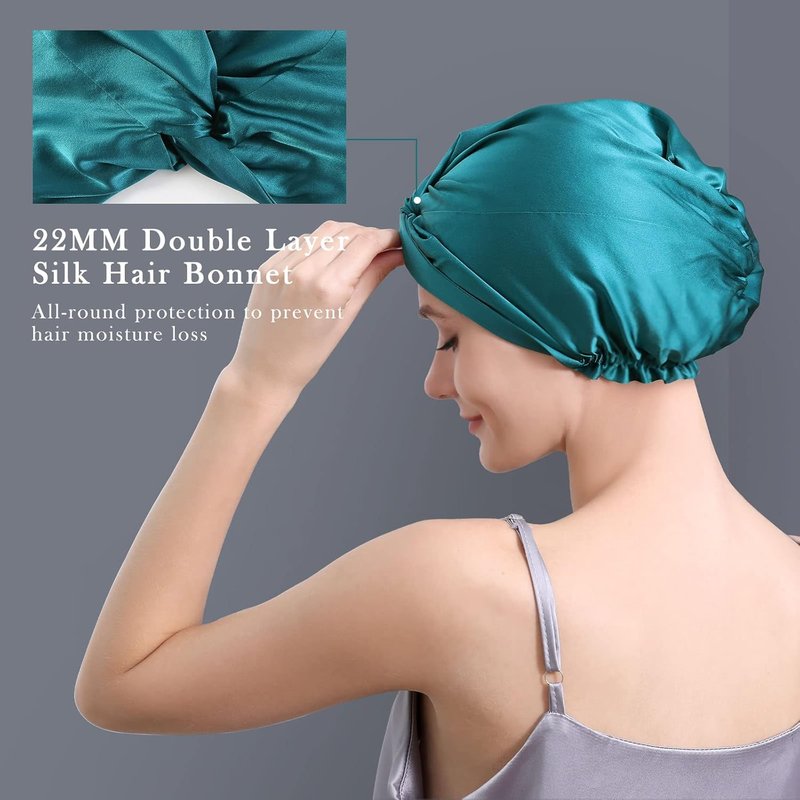 DAISYSILK 100% Pure Mulberry Silk Hair Bonnet | Luxurious Sleep Hair Wrap for Women