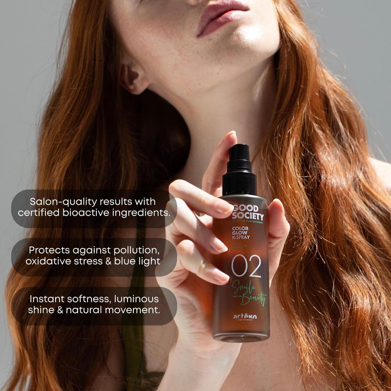 Artègo Good Society Color Glow K-Spray (5.1 fl oz) – Leave-In Two-Phase Conditioner Spray for Color Protection & Shine