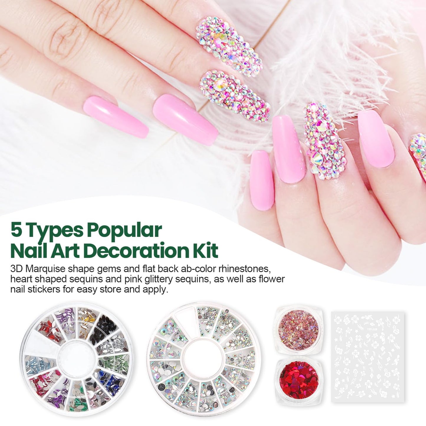 Lavender Violets 73 Pcs Gel Nail Polish Kit with U V Light, 45 Colors with Nail Primer,Builder Base,Matte & Glossy Top Coat Soak Off Manicure Tools Gifts for Women LA07
