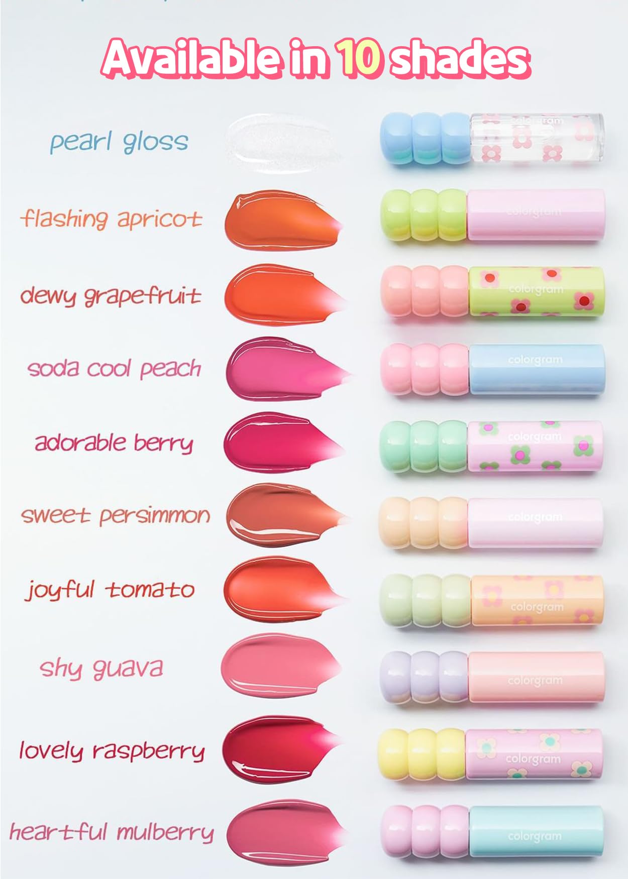 COLORGRAM Fruity Glass Tint Pearl Gloss Fruity Glass Tint 08 Lovely Raspberry Bundle