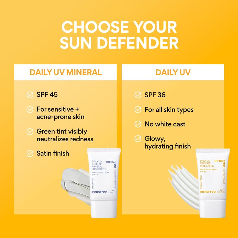 Innisfree Daily UV Defense SPF 36 Jumbo – Korean Face Sunscreen, Invisible Finish, Broad Spectrum, No White Cast, Lightweight, Hydrating