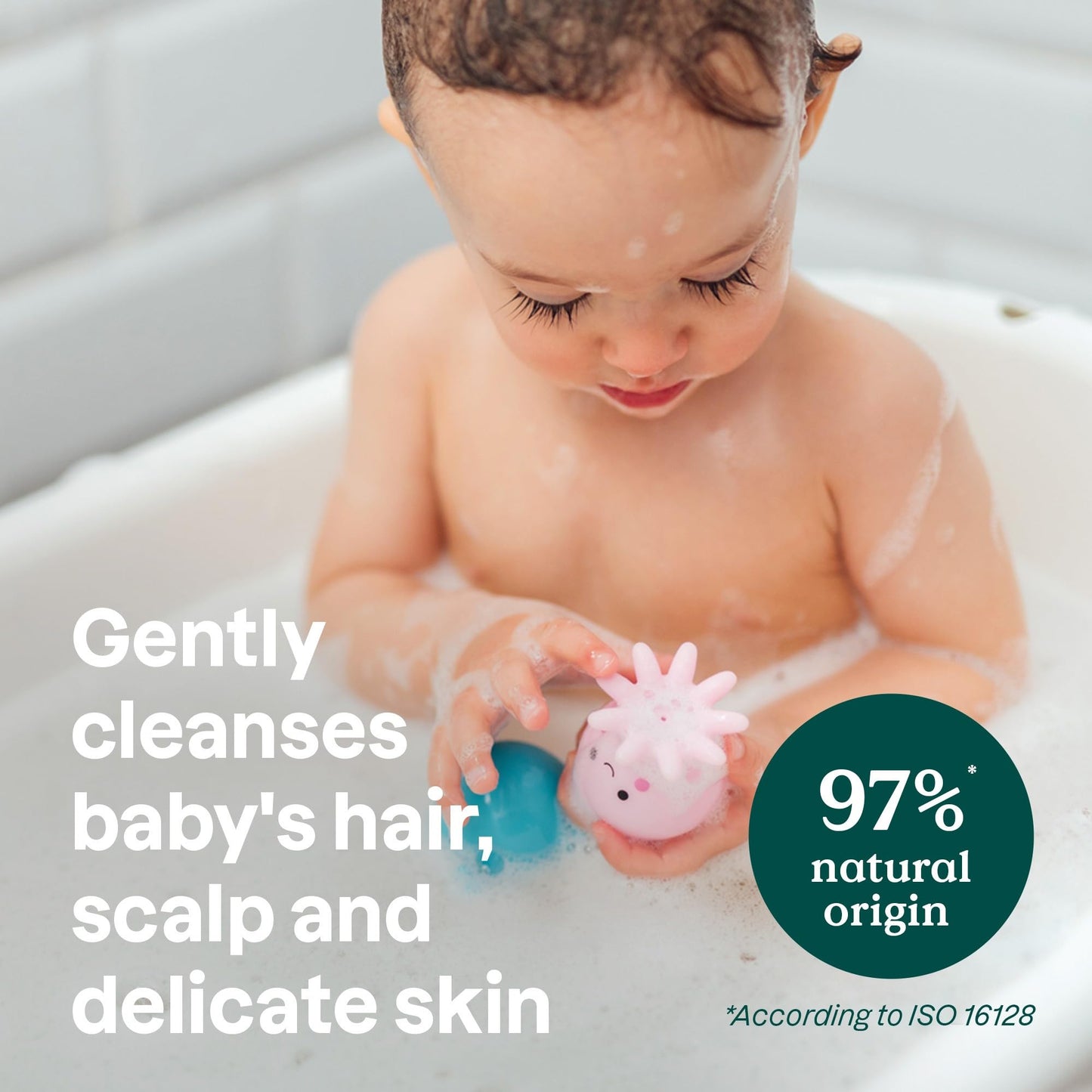 ATTITUDE Baby 2-in-1 Shampoo & Body Wash, EWG Verified, Dermatologically Tested, Vegan, Pear Nectar Scent, 16 Fl Oz