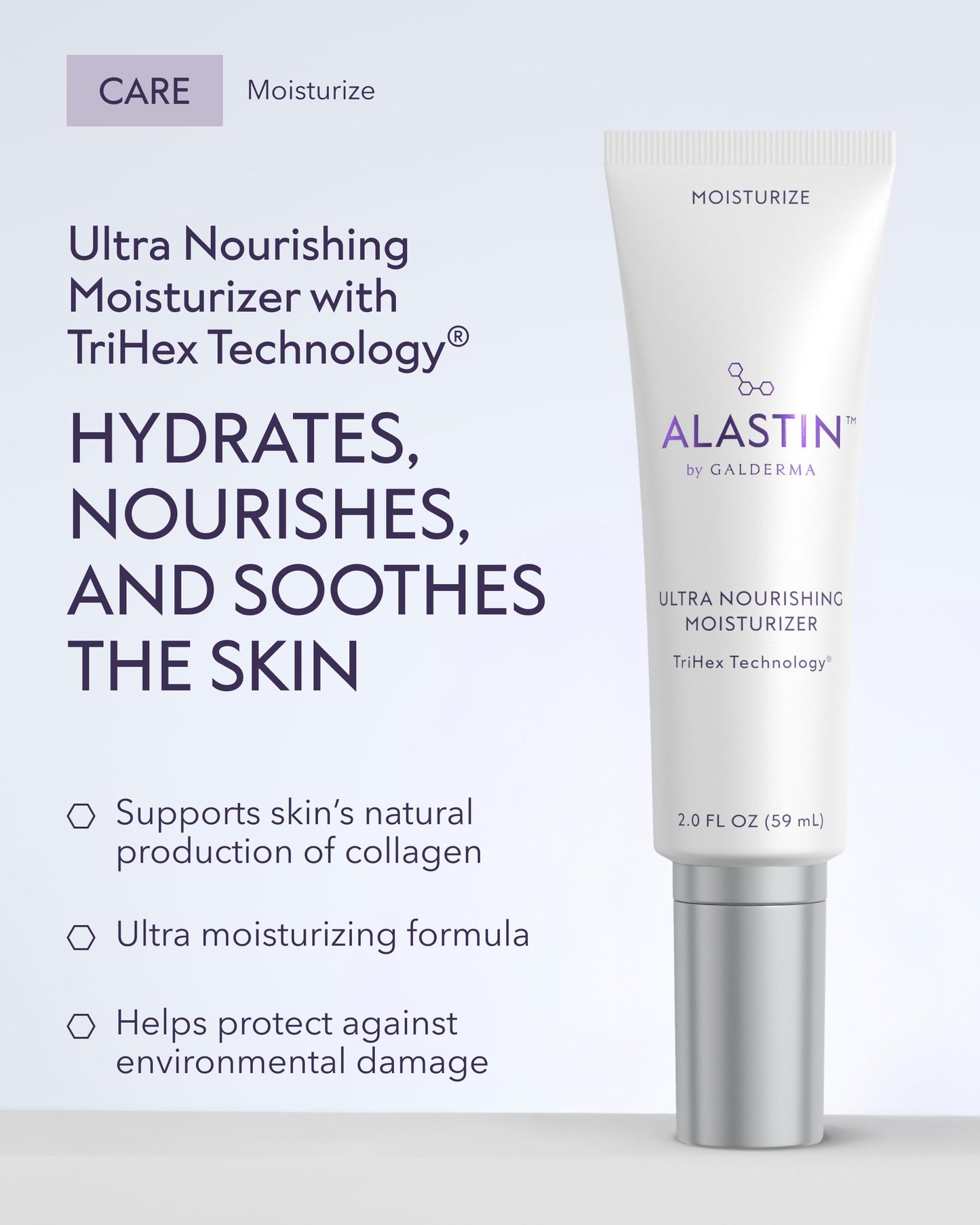 ALASTIN Skincare Ultra Nourishing Face Moisturizer Cream (2 oz) | Daily Hydrating Lotion For Dry Skin | Supports New Collagen & Elastin Production
