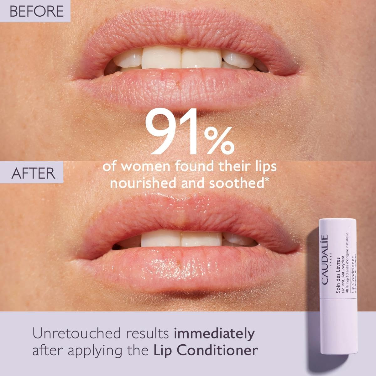Caudalie Vinotherapist Lip Conditioner, Lip Balm Nourishes and Soothes, Sweet Orange and Vanilla Fragrance - 4.5g