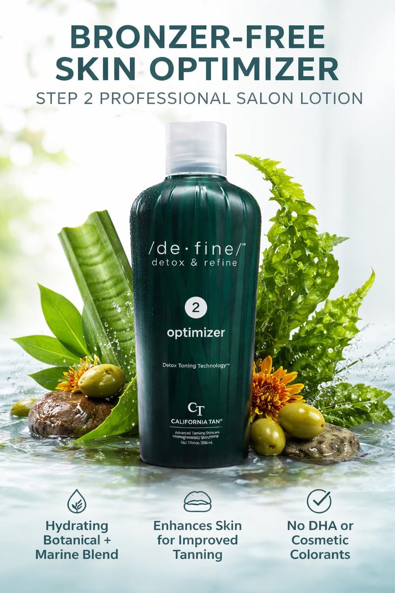 California Tan De-Fine Optimizer Step 2 Tanning Bed Lotion 8 fl oz