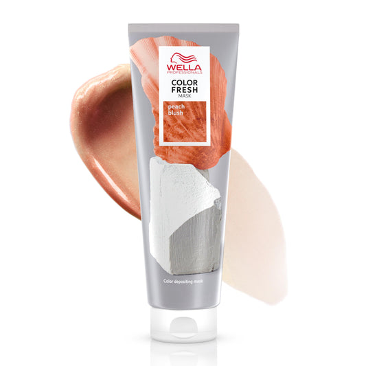 Wella Professionals Color Fresh Mask | Peach Blush | Natural Shade | Hair Color-Depositing Mask | Vegan Formula with Avocado Oil | Zero Damage | Silicone Free | 5 Fl Oz