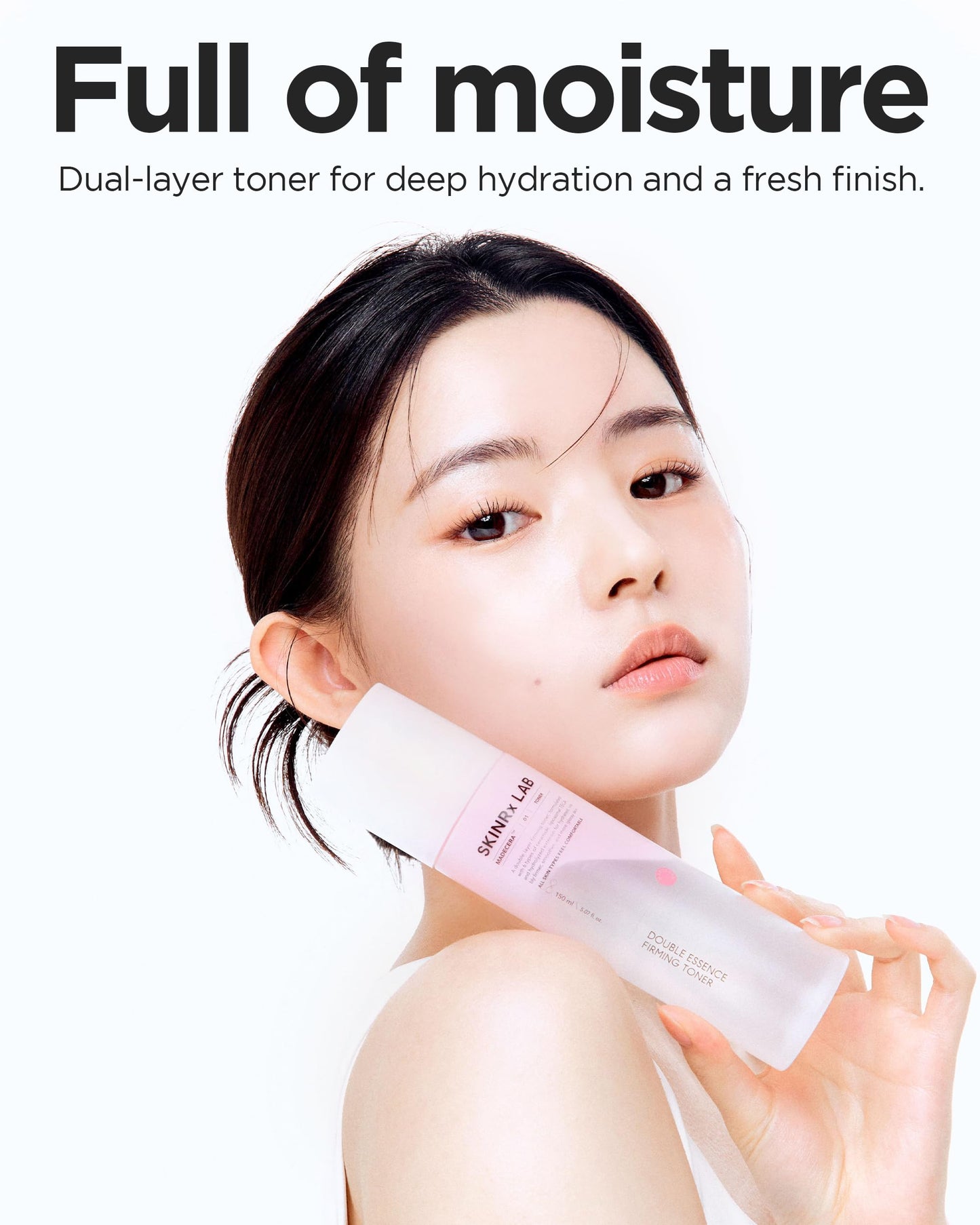 SKINRxLAB MadeCera Cream Double Essence Firming Korean Toner – Dual Layer Hydration Toner with Milk Protein, Ceramide and Panthenol - Makeup Boosting for Smooth Skin, 5.07 fl.oz.