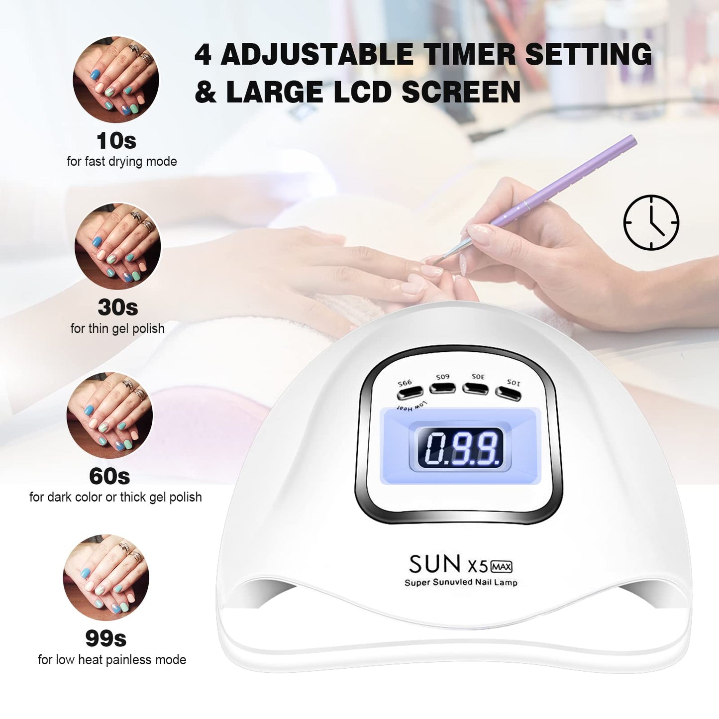 LAVAED Electric Nail Drill Professional and UV LED Nail Lamp Kit