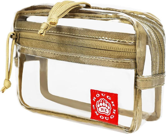 Clear TSA Approved Toiletry Bag - Small Leakproof PVC Travel Pouch | Makeup Cosmetic Organizer for Women