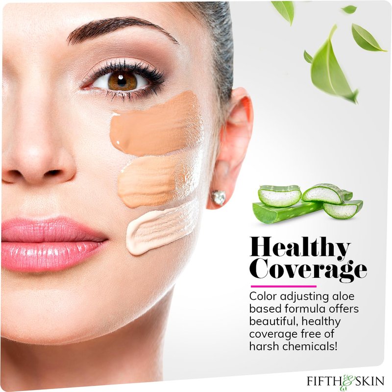 Fifth & Skin: Better’n Ur Skin Liquid Foundation (MEDIUM TAN) - Natural, Organic, Vegan, Cruelty-Free - Gluten-Free Beauty with Buildable Coverage and Palm-Free Luxury - 1 oz