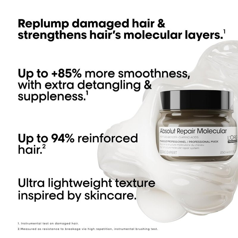 L'Oréal Professionnel Absolut Repair Duo | Rinse-Off Serum & Mask for Damaged Hair - 250ml