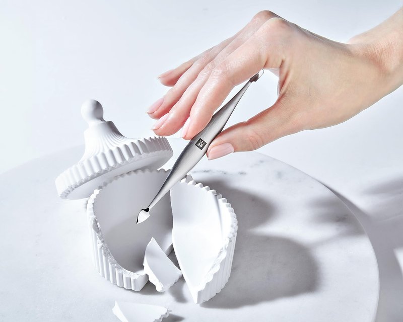 ZWILLING Cuticle Pusher (nail cleaner, double ended tool, suitable for natural and artificial nails), Premium, Silver, 5 inch