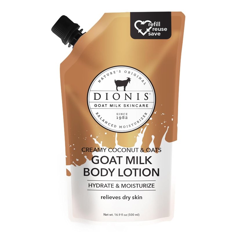 Creamy Coconut & Oats Goat Milk Body Lotion | 8.5 oz Refill Pouch - Nourishing Skincare