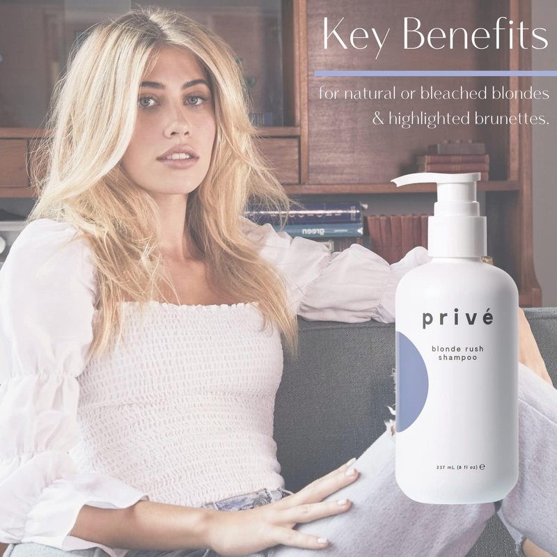Blonde Rush Conditioner - Blue Violet Toning for Blonde Hair - Brightens & Strengthens - 3 oz