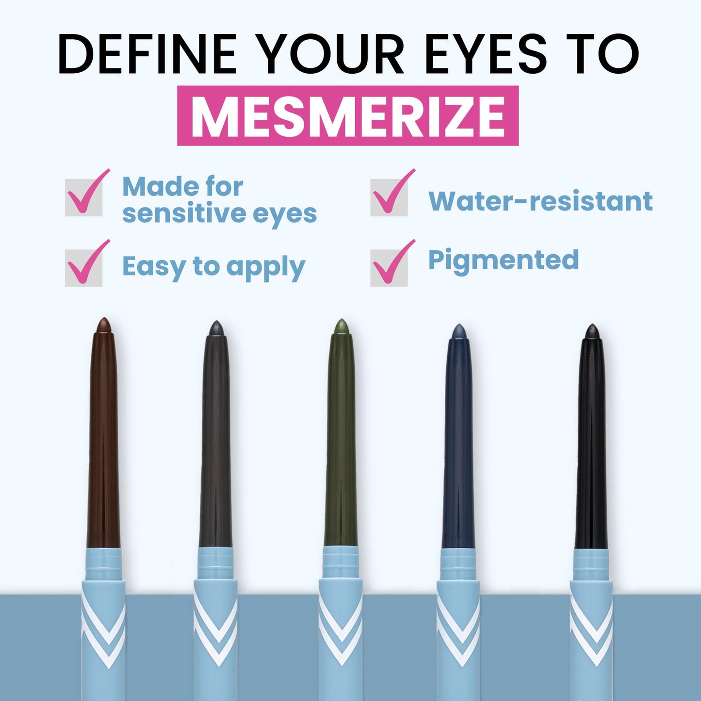 PRIME PROMETICS Ecstatic Eyes Bundle – PrimeEyes Glide Eyeliner Trio (Black+Wood+Sapphire)